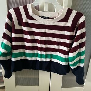 Stripped crop top long sleeve